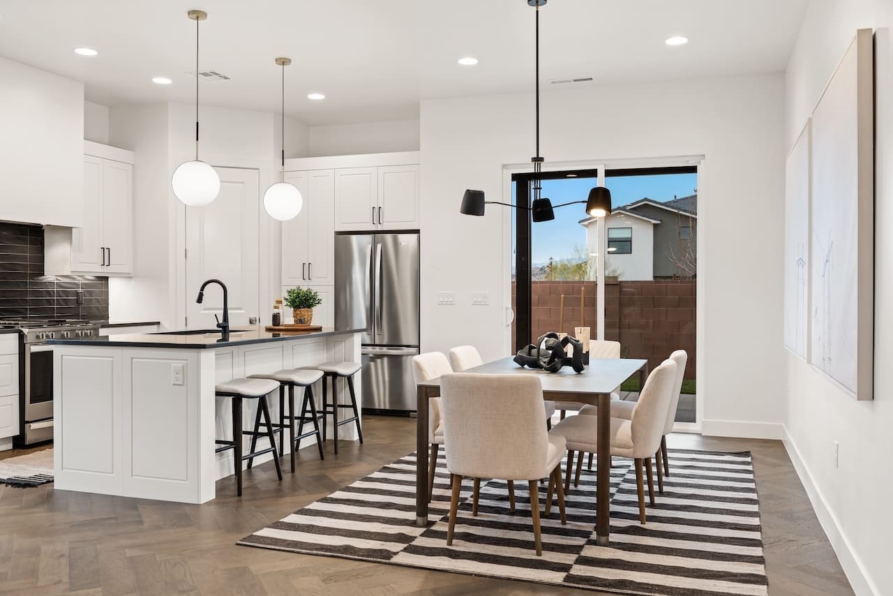 Professional property manager meeting with homeowner